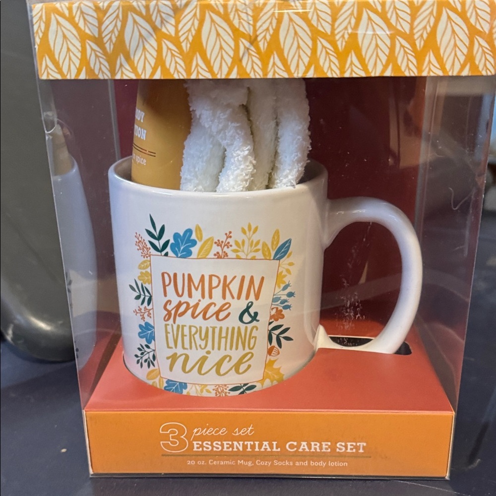 Pumpkin Spice Mug and Cozy Socks Set